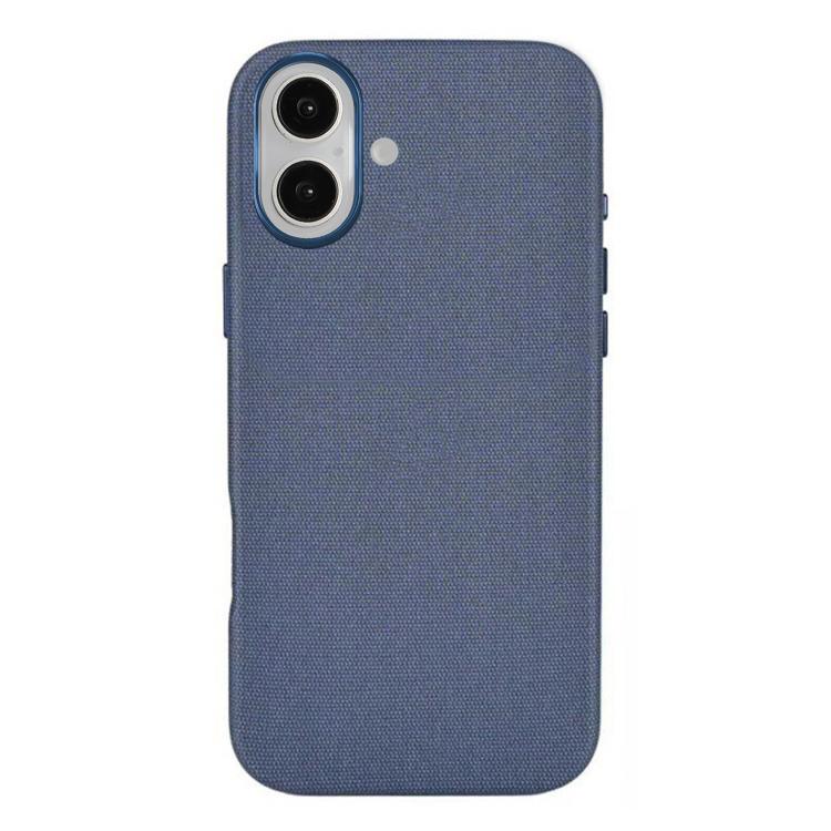 

For iPhone 17 Kalebol Fabric-Textured Perforated MagSafe PC Phone Case(Blue)