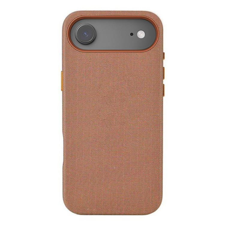 

For iPhone Air Kalebol Fabric-Textured Perforated MagSafe PC Phone Case(Reddish Brown)