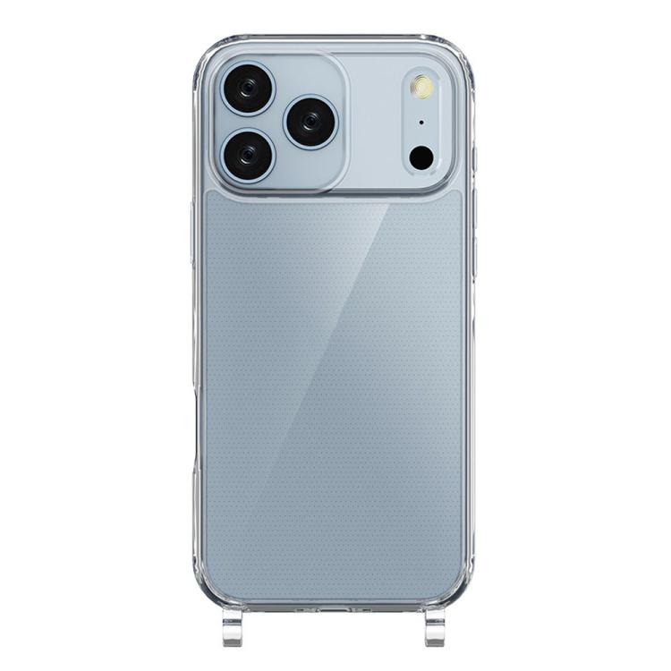 

For iPhone 17 Pro Max Kalebol Minimalist Transparent Lanyard Integrated Phone Case(Transparent)