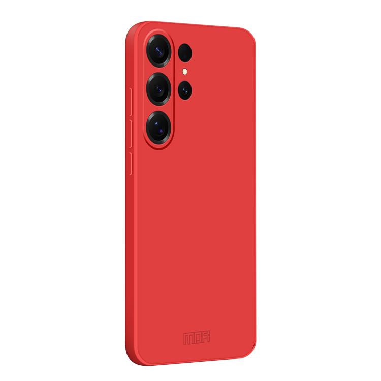 

For Samsung Galaxy S25 Ultra 5G MOFI Caring Soft Shell Liquid Silicone Skin Feel Phone Case(Red)