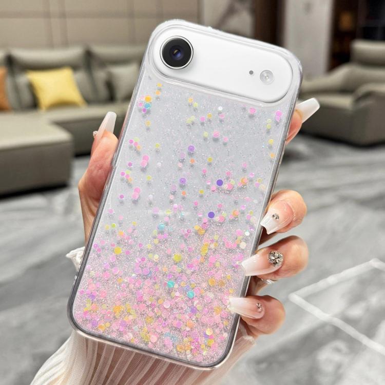 

For iPhone Air Sequins Glitter Gradient Epoxy TPU Phone Case(Brilliant Colors)