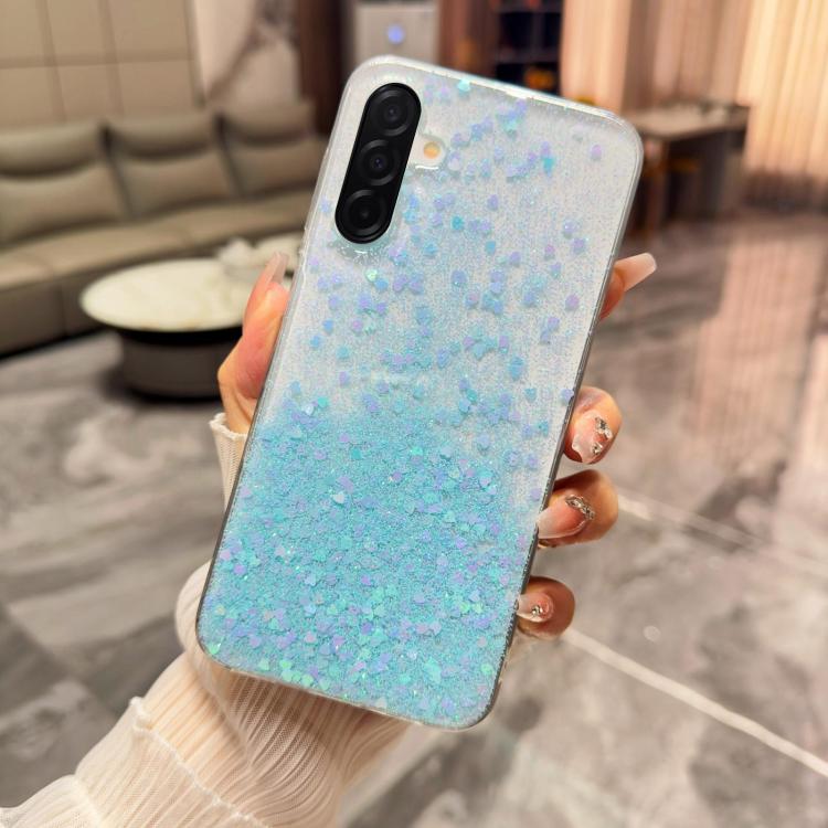 

For Samsung Galaxy A26 5G Sequins Glitter Gradient Epoxy TPU Phone Case(Blue)
