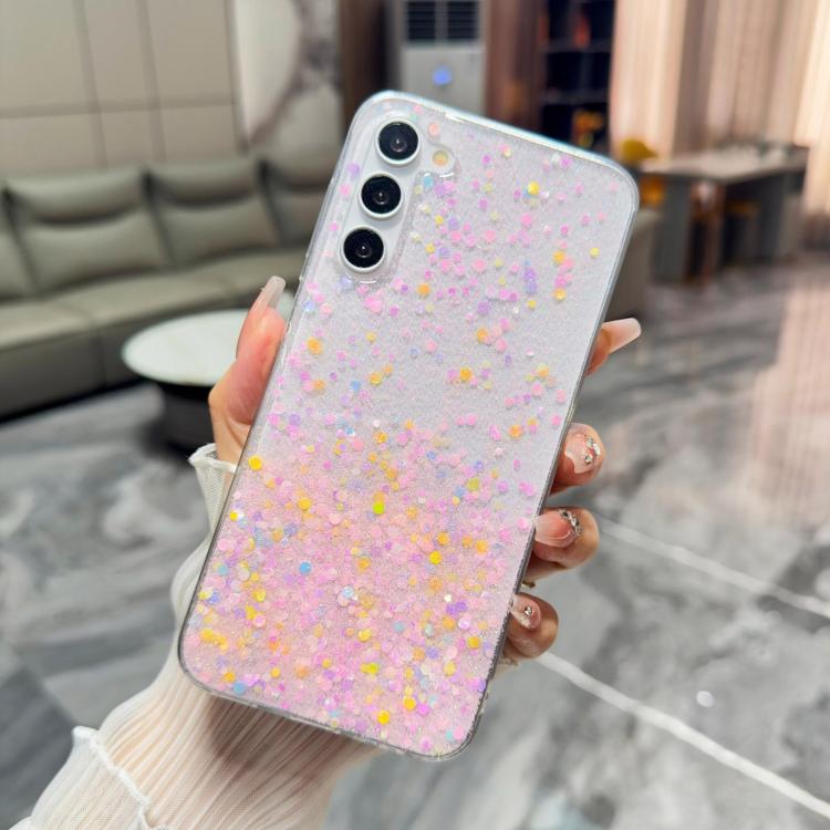 For Samsung Galaxy S22+ 5G Sequins Glitter Gradient Epoxy TPU Phone Case(Brilliant Colors)
