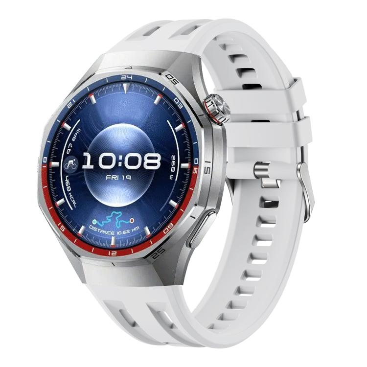 

For Huawei Watch GT 6 Pro Seamless Connection Solid Color Silicone Watch Band(White)
