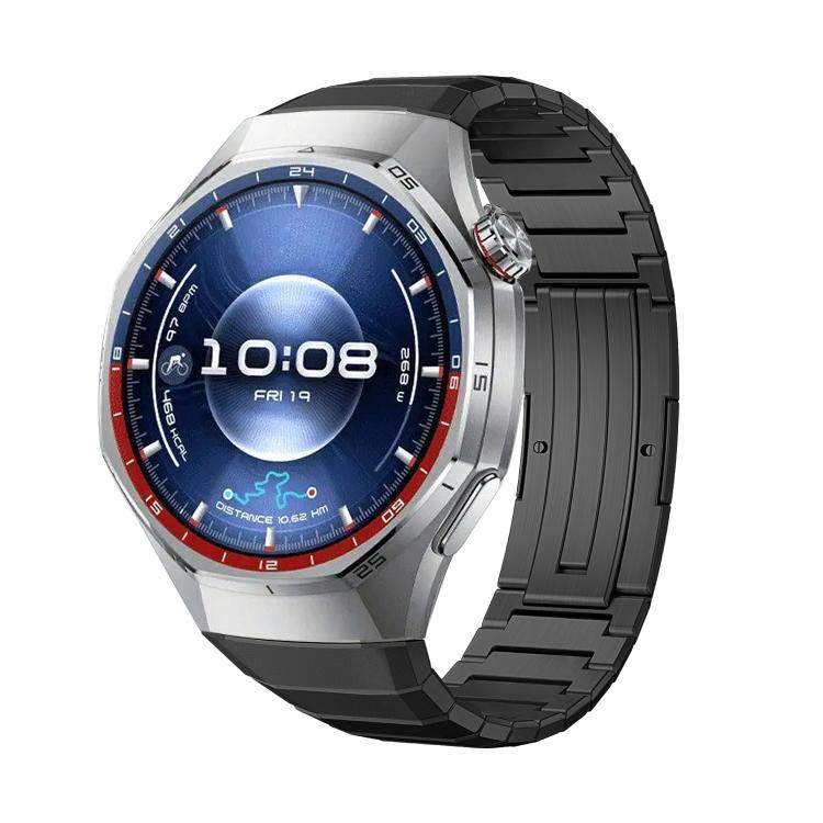 

For Huawei Watch GT 6 Pro One Bead Folding Buckle Titanium Alloy Watch Band(Black)