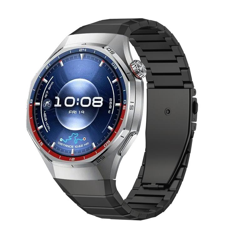 

For Huawei Watch GT 6 Pro Bamboo Joint Jump Buckle Titanium Alloy Watch Band(Black)