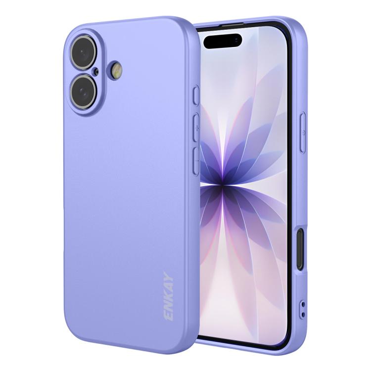 

For iPhone 17 ENKAY Liquid Silicone Soft Shockproof Phone Case(Purple)