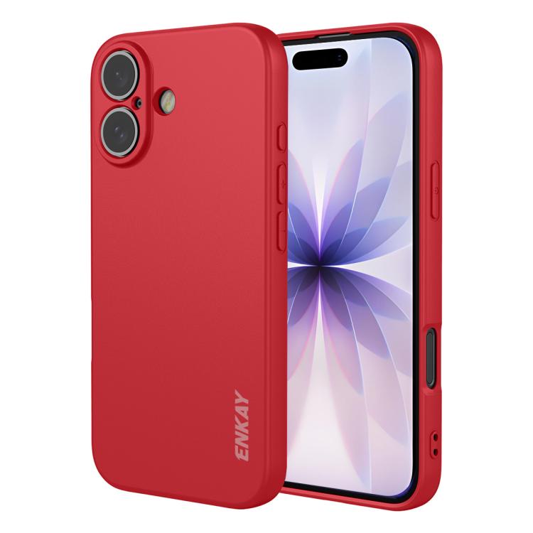 

For iPhone 17 ENKAY Liquid Silicone Soft Shockproof Phone Case(Red)