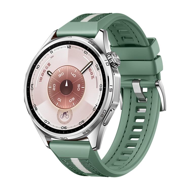 

For Huawei Watch GT 6 46mm Braid Nylon Hybrid Silicone Watch Band(Green)