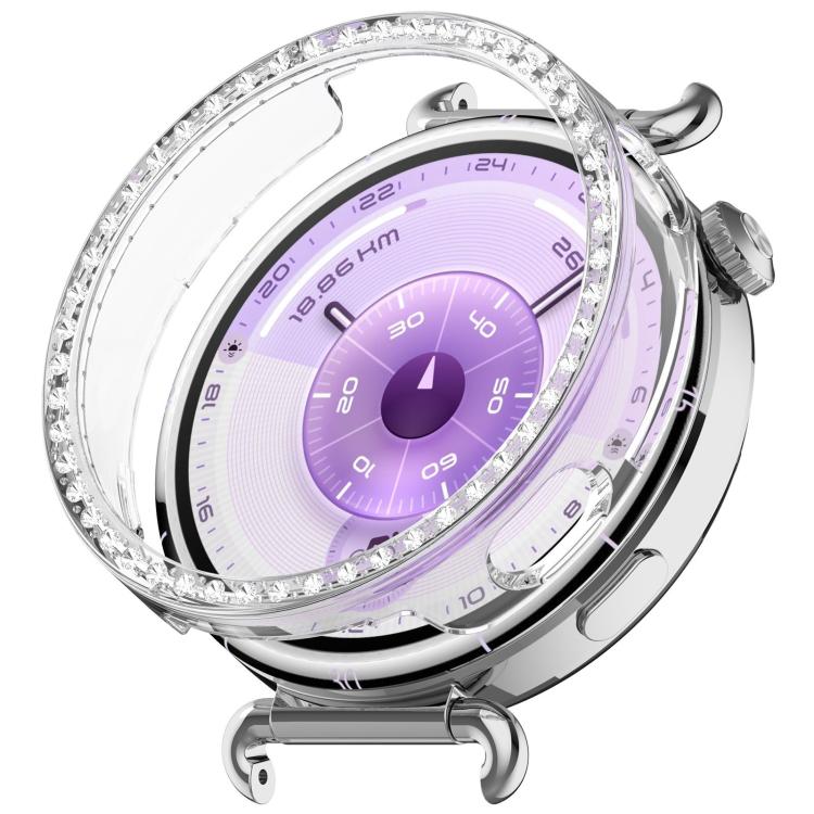 

For Huawei Watch GT 6 41mm Single Row Diamond Half Coverage Hollow PC Watch Protective Cover(Transparent Color)