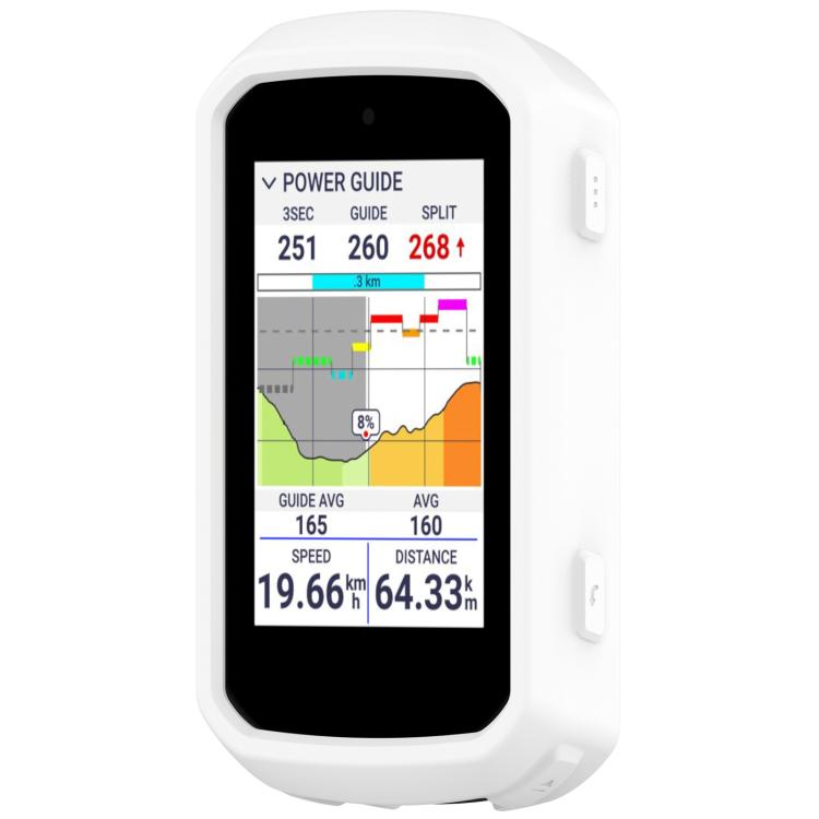 

For Garmin Edge 550 Bicycle Stopwatch Silicone Protective Cover(White)