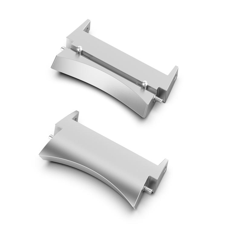 

For Samsung Galaxy Watch7 40mm / 44mm One Pair 20mm Stainless Steel Metal Head Watch Band Connector(Silver)