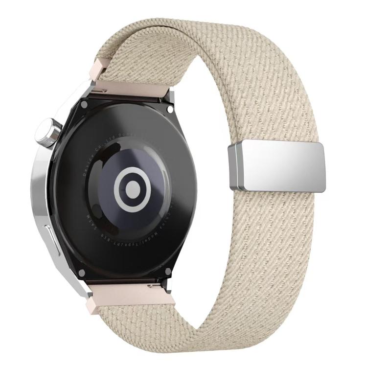

22mm Single Color Magnetic Snap Four Strand Elastic Nylon Watch Band(Starligt)