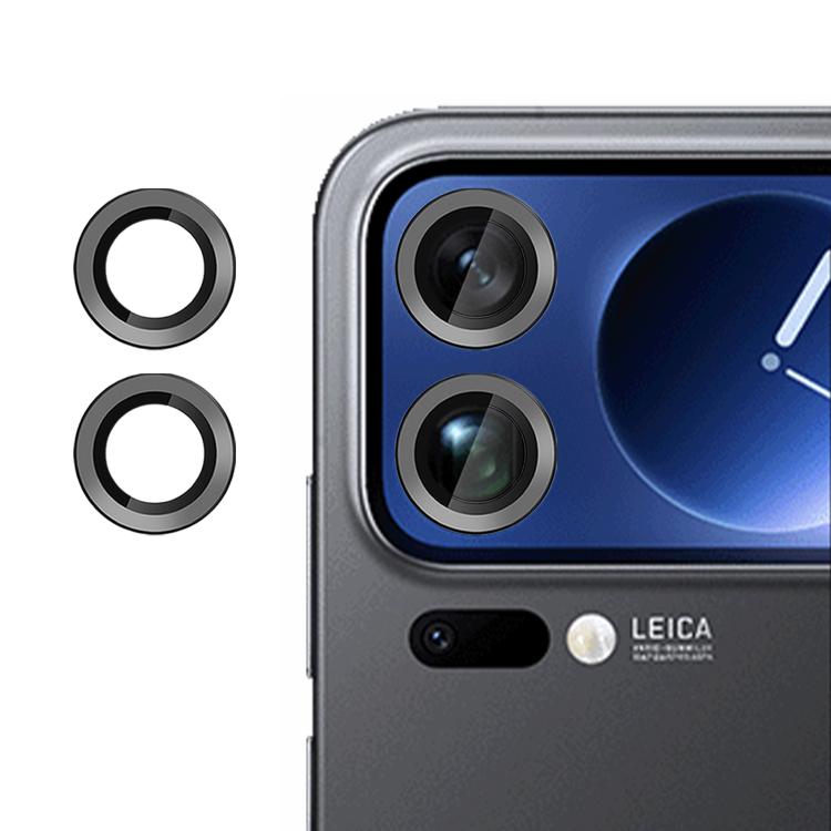 

For Xiaomi 17 Pro Max Kalebol No Flicker Ultra-Thin Individual Camera Lens Tempered Glass Film(Black)