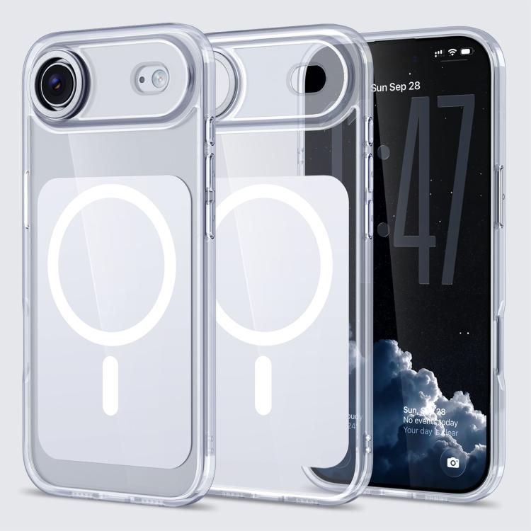 For iPhone Air Kalebol Transparent Magnetic MagSafe Skin Feel Phone Case(White)