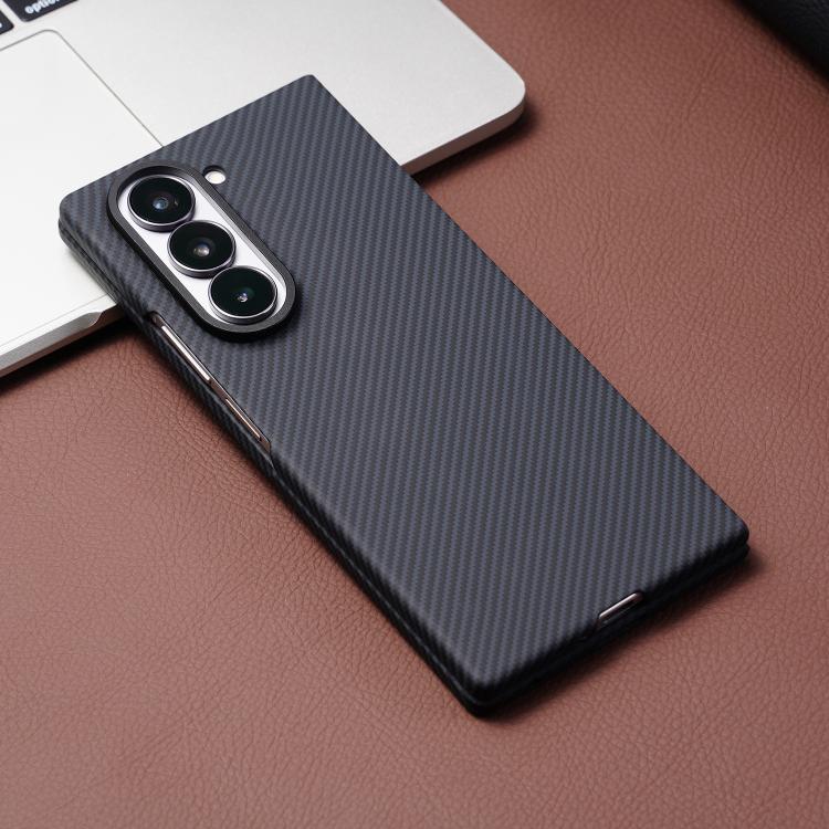 

For Samsung Galaxy Z Fold7 5G Carbon Fiber MagSafe Phone Case with Film(Black)