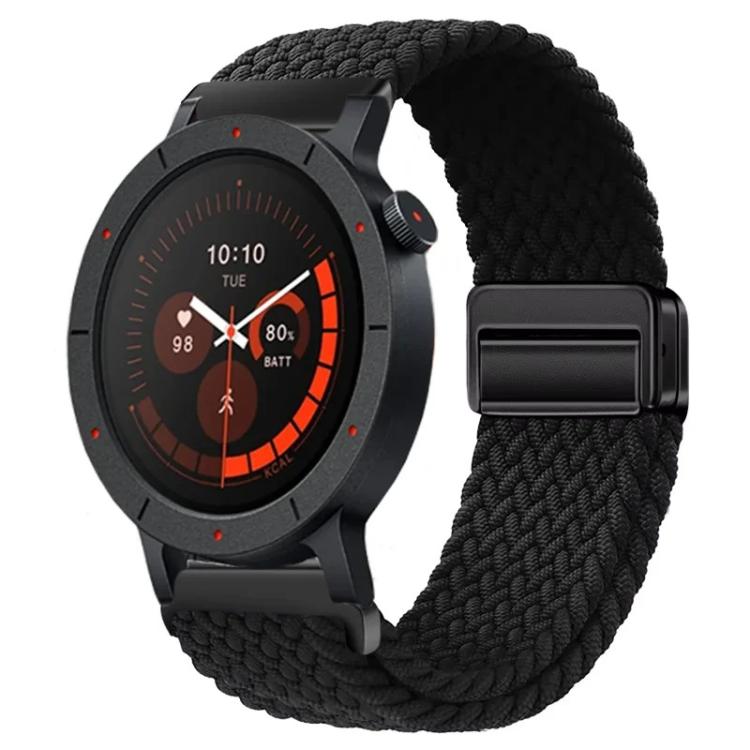 

For CMF Watch 3 Pro Magnetic Buckle Nylon Braid Watch Band(Black)