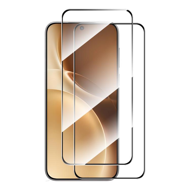 

For vivo X300 Pro 2pcs ENKAY Hat-Prince 0.18mm 9H 2.5D High Aluminum-silicon Tempered Glass Film, Support Ultrasonic Fingerprint Unclock