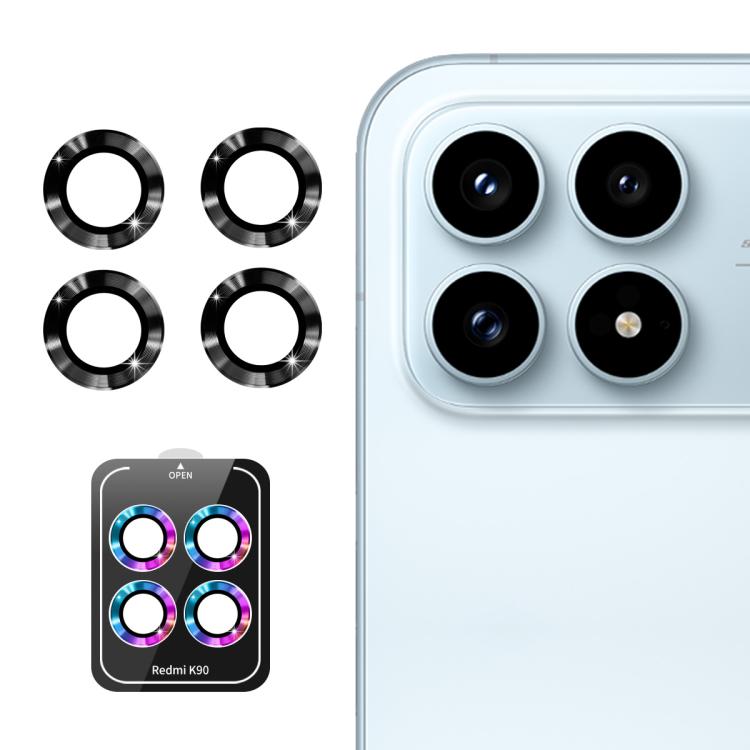 

For Redmi K90 ENKAY Hat-Prince 9H Rear Camera Lens Aluminium Alloy Tempered Glass Film(Black)