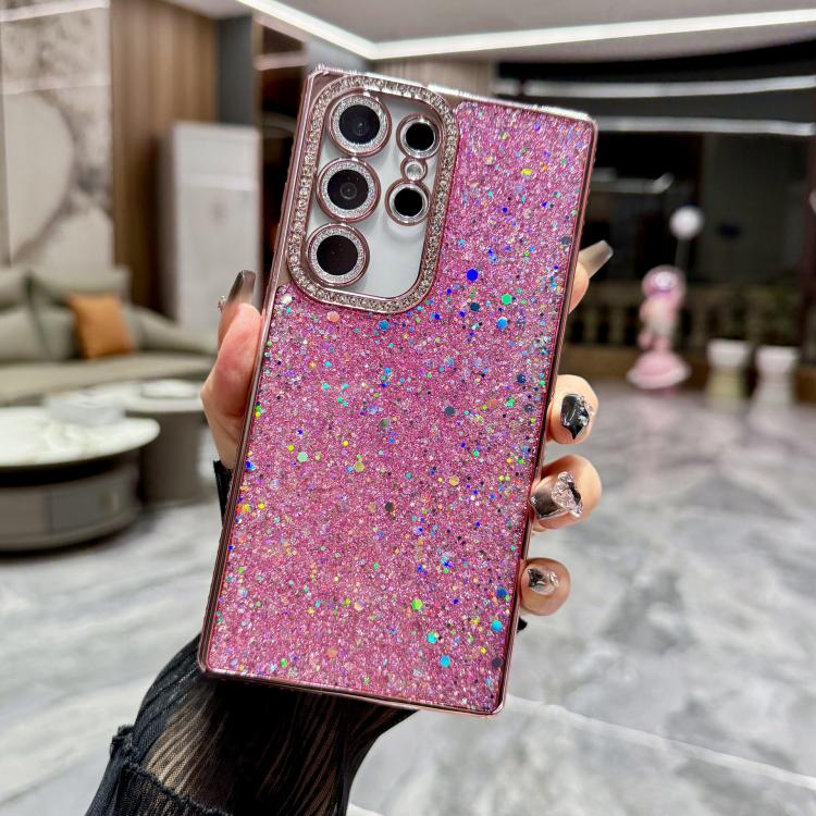 

For Samsung Galaxy S24 Ultra 5G Diamond Glitter Sequins TPU Phone Case(Pink)