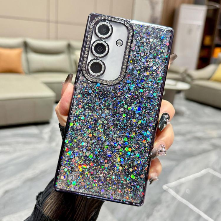 

For Samsung Galaxy S24 FE 5G Diamond Glitter Sequins TPU Phone Case(Black)