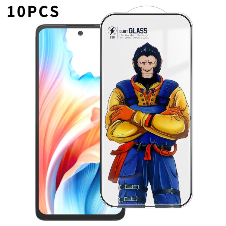 

For OPPO A79 5G 10pcs Armor Super-Strong 3D Curved 120C Anti-Static High-Aluminum Screen-Printed HD Tempered Glass Film