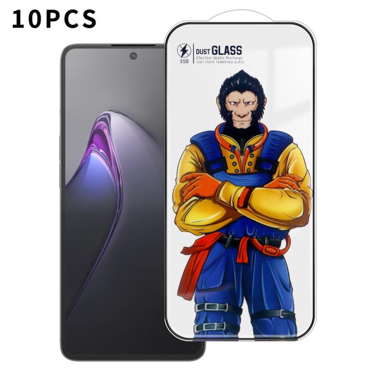

For OPPO Reno8 Pro+ 10pcs Armor Super-Strong 3D Curved 120C Anti-Static High-Aluminum Screen-Printed HD Tempered Glass Film