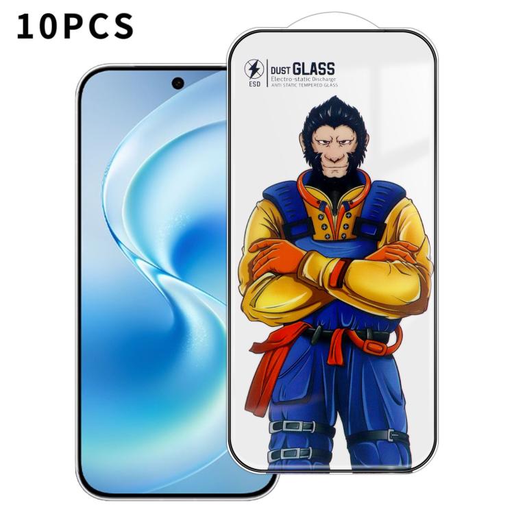 For vivo S60 10pcs Armor Super-Strong 3D Curved 120C Anti-Static High-Aluminum Screen-Printed HD Tempered Glass Film