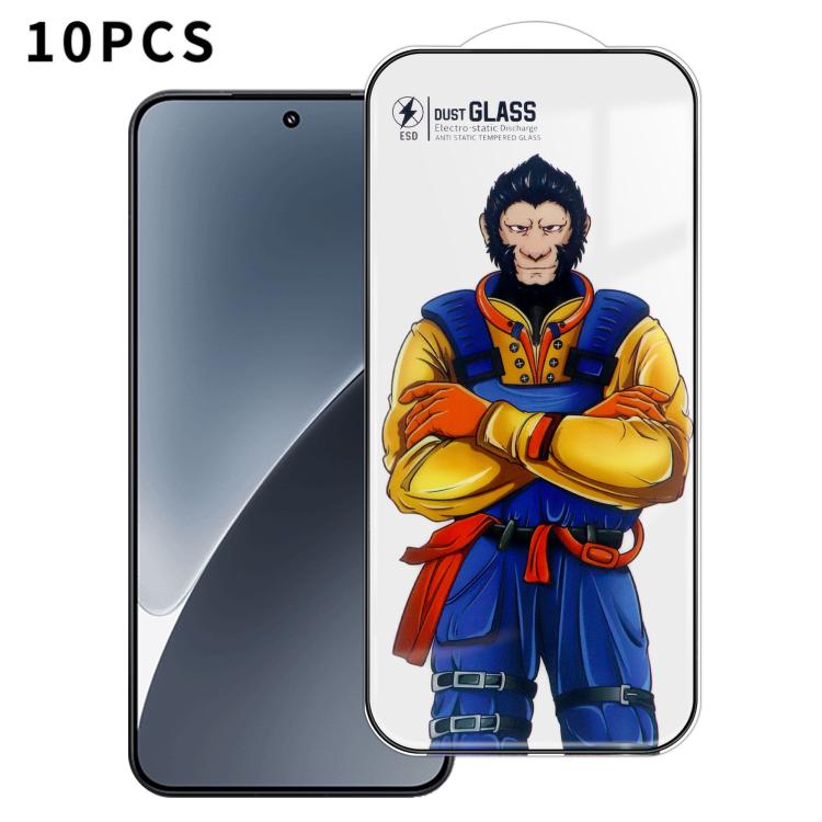 For Xiaomi 15 10pcs Armor Super-Strong 3D Curved 120C Anti-Static High-Aluminum Screen-Printed HD Tempered Glass Film