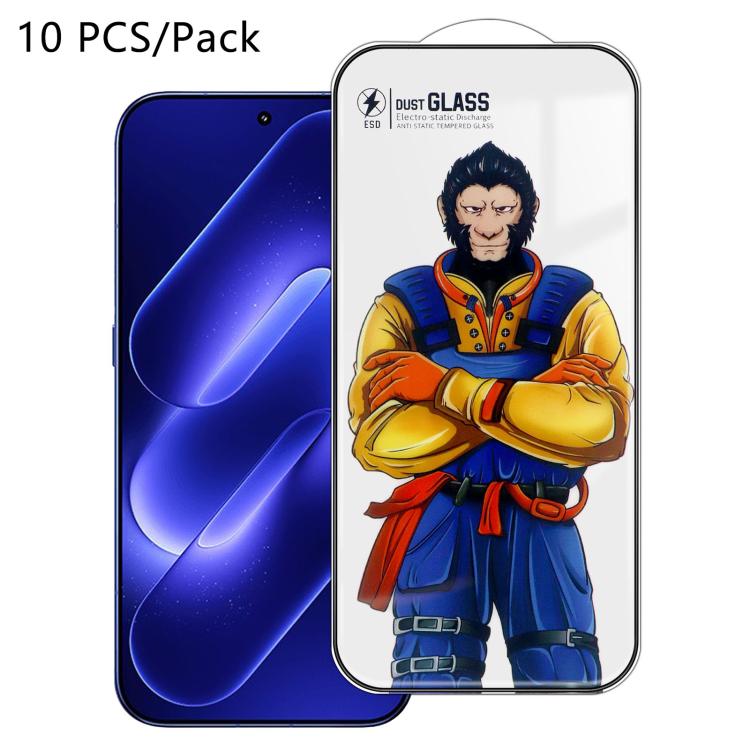 For Xiaomi 18 Pro Max 5G 10 PCS/Pack Armor Super-Strong 3D Curved 120C Anti-Static High-Aluminum Screen-Printed HD Tempered Glass Film