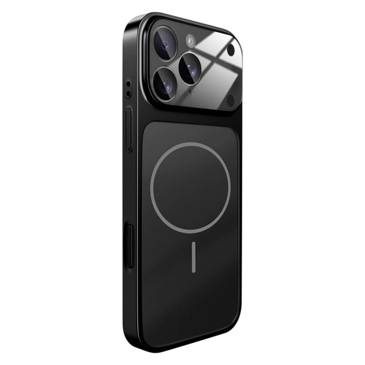 For iPhone 11 Pro Max Change to 17 Big Lens Window Frosted MagSafe Phone Case(Black)