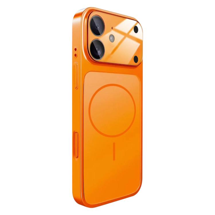 

For iPhone 12 Change to 17 Big Lens Window Frosted MagSafe Phone Case(Orange)