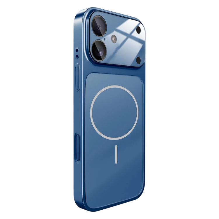 

For iPhone 17 Change to 17 Big Lens Window Frosted MagSafe Phone Case(Blue)