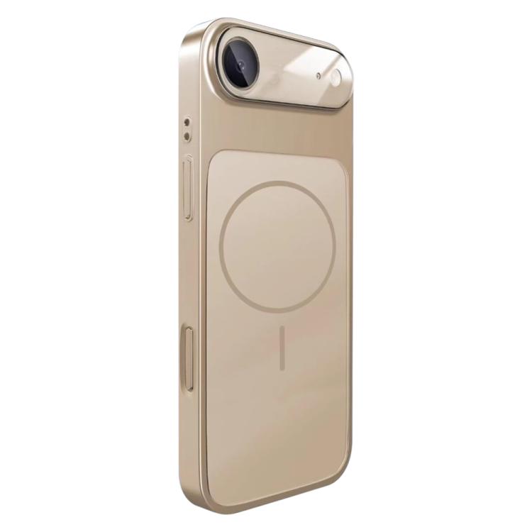 

For iPhone Air Change to 17 Big Lens Window Frosted MagSafe Phone Case(Gold)