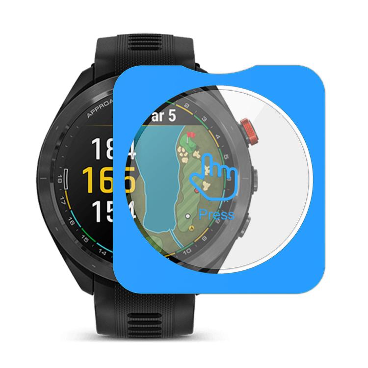 For Garmin Approach S70 47mm Full-Screen Anti-Fingerprint HD Positioning Easy Installation Watch Tempered Glass Film