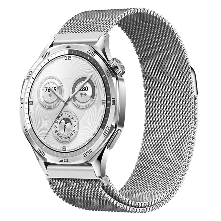 

22mm Press Snap Milanese Magnetic Stainless Steel Watch Band(Silver)