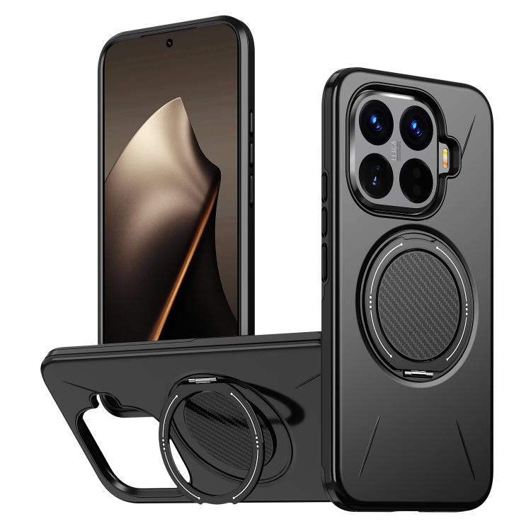 

For Xiaomi 15T Pro 5G Kalebol Magnetic MagSafe Rotation Holder PC Phone Case(Black)
