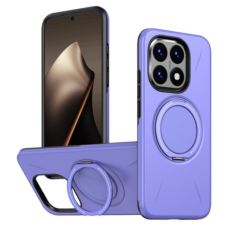 

For Xiaomi 15T 5G Kalebol Magnetic MagSafe Rotation Holder PC Phone Case(Lilac)
