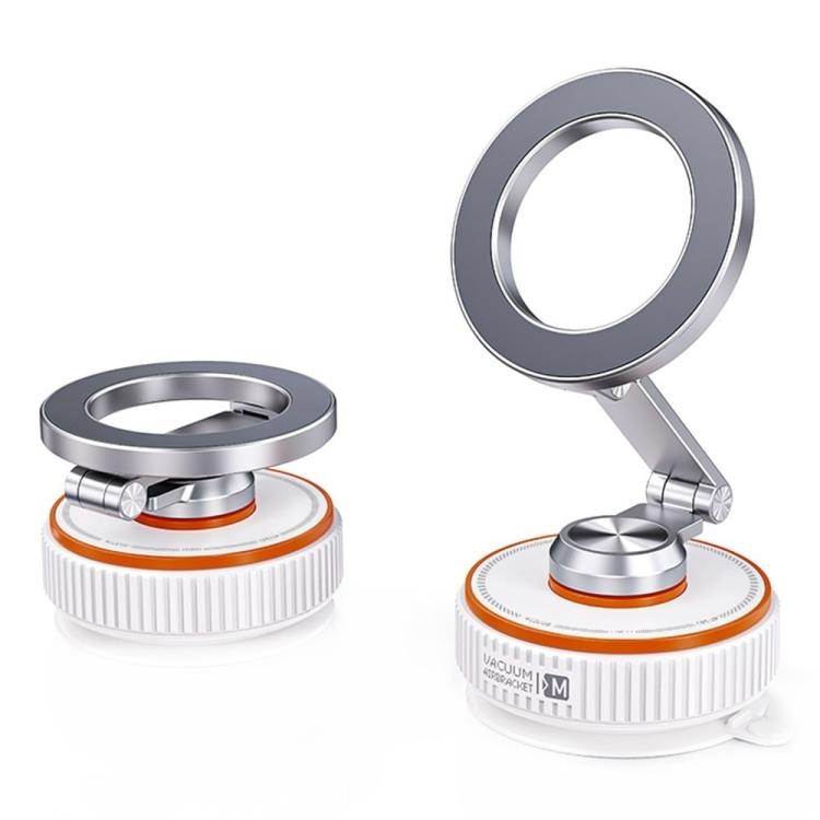 

X66 720-Degree Triple-Axis Rotation Folding Magnetic Car Vacuum Suction Cup Phone Holder(White)