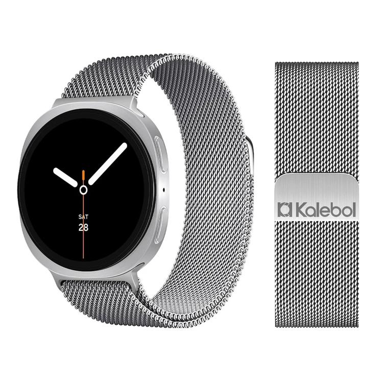 

For Samsung Galaxy Watch8 / Watch8 Classic Kalebol Milan Magnetic Stainless Steel Watch Band(Silver)