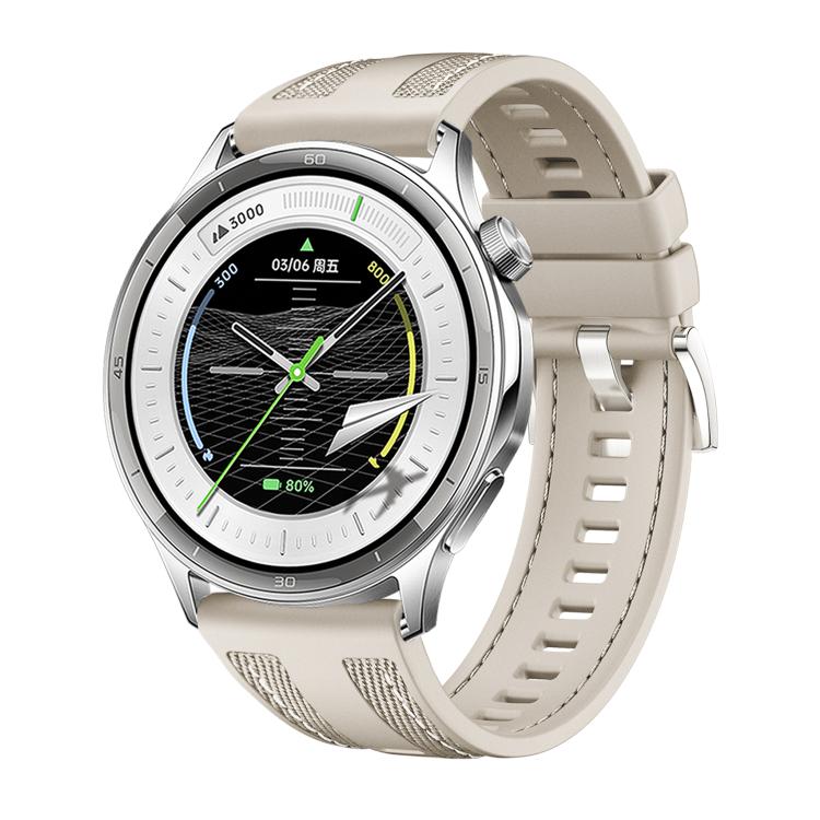 

For OPPO Watch S Composite Weave Nylon Silicone Watch Band(Starlight)