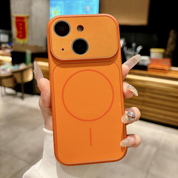 For iPhone 15 Dunjia Organic Silicone MagSafe Shockproof Phone Case(Orange)
