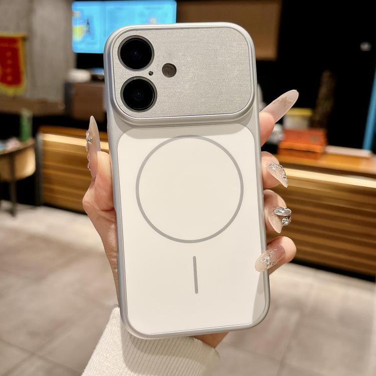 

For iPhone 16 Dunjia Organic Silicone MagSafe Shockproof Phone Case(White)