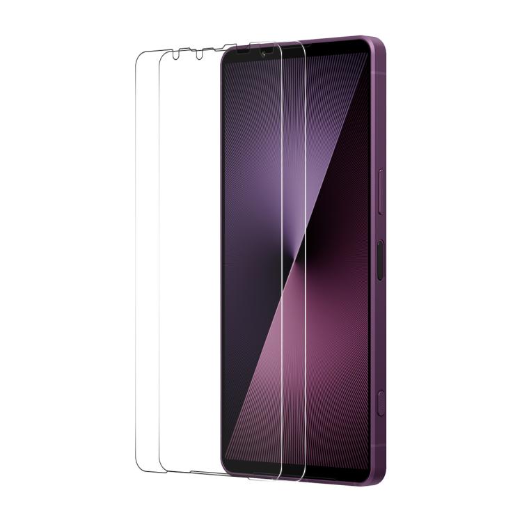 

For Sony Xperia 10 VII 2pcs ENKAY 9H Big Arc Edge High Aluminum-silicon Tempered Glass Film