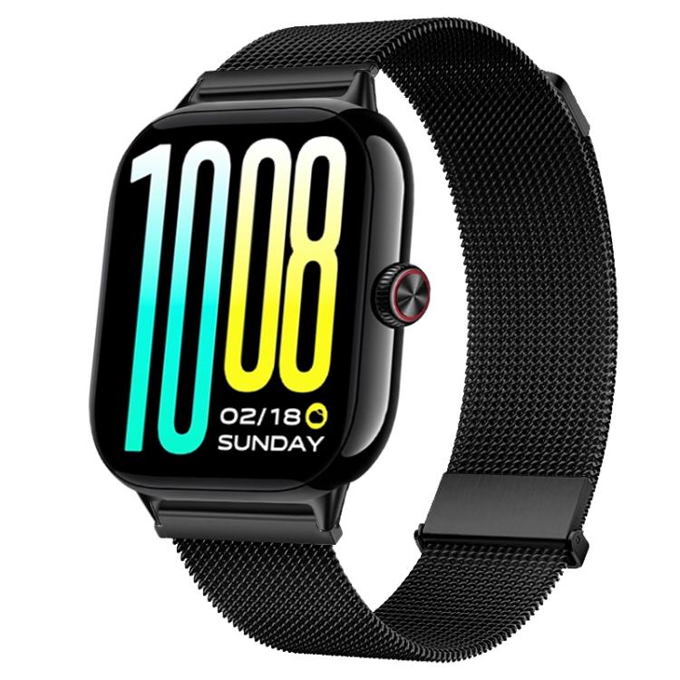 

For vivo Watch GT 2 / iQOO Watch GT 2 Two-Section Dual Magnetic Milanese Stainless Steel Watch Band(Black)