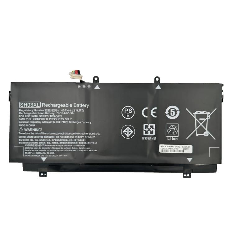 

SH03XL 5020mAh Laptop Battery Replacement For HP Spectre x360 TPN-Q178