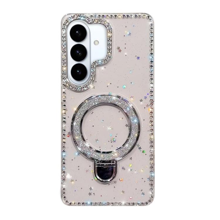 

For Samsung Galaxy S26 5G Rhinestone Glitter Kickstand Dual-side IMD Phone Case(Glitter Stars)