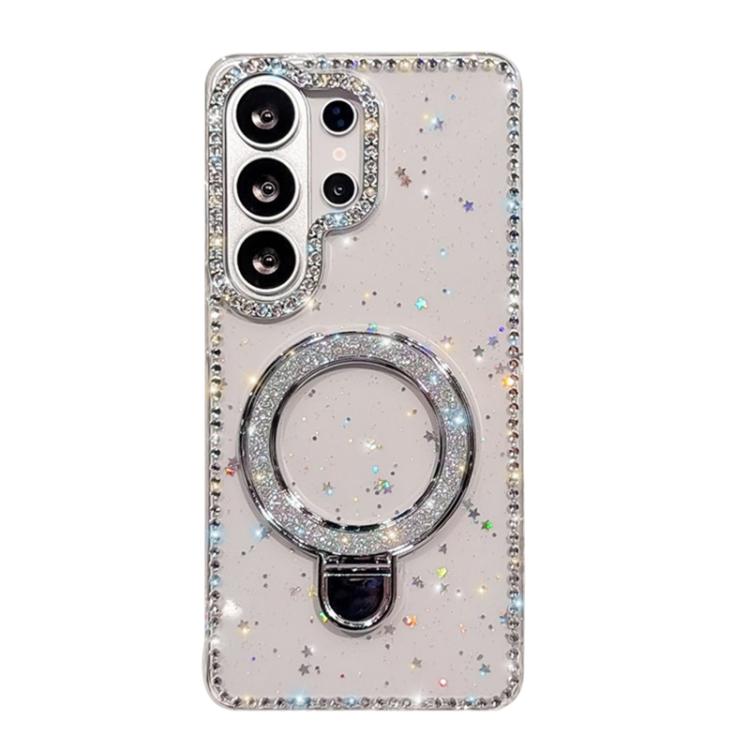 

For Samsung Galaxy S26 Ultra 5G Rhinestone Glitter Kickstand Dual-side IMD Phone Case(Glitter Stars)
