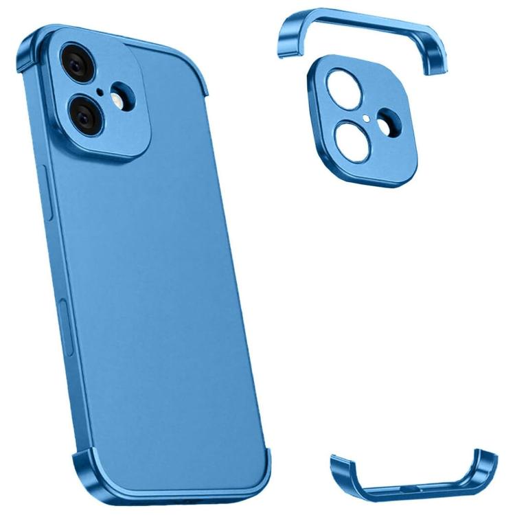

For iPhone 17 Ultra-thin Frameless Titanium Alloy Four Corner Shockproof Phone Case(Light Blue)