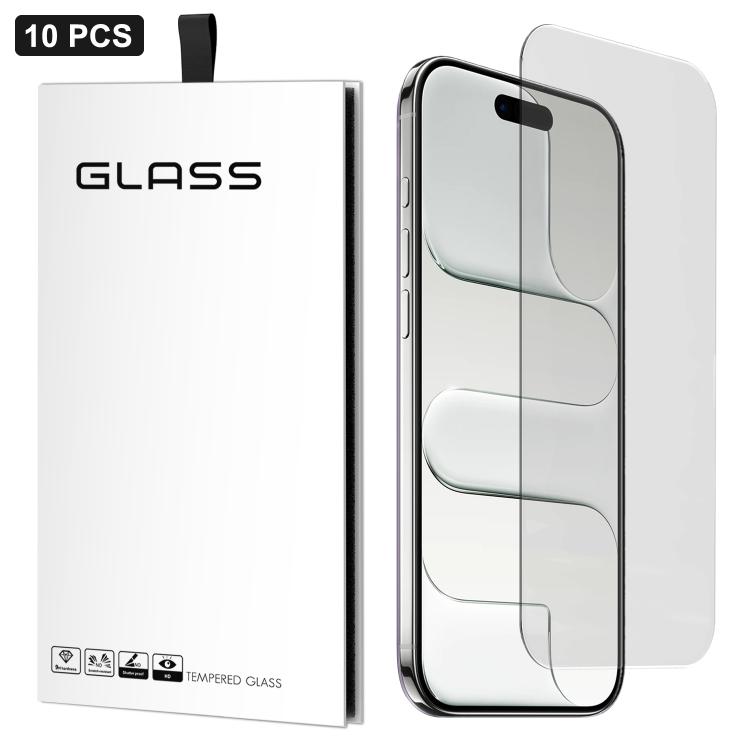 

For iPhone Air 10pcs 3D Large Arc Half-Screen No White Border High-Aluminum Thick Adhesive HD Tempered Glass Film